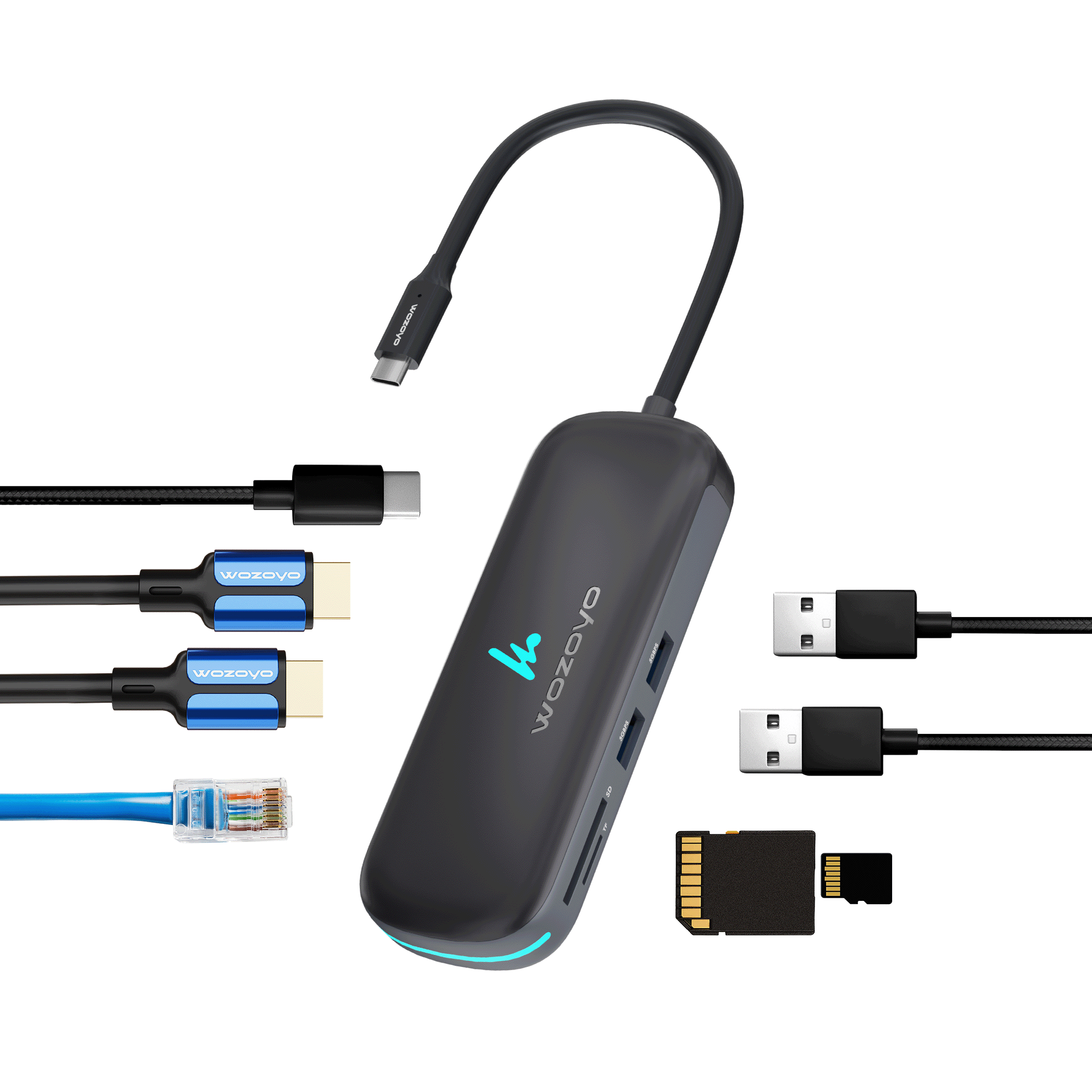 Type C to 8 in 1 Docking Station, Series 1