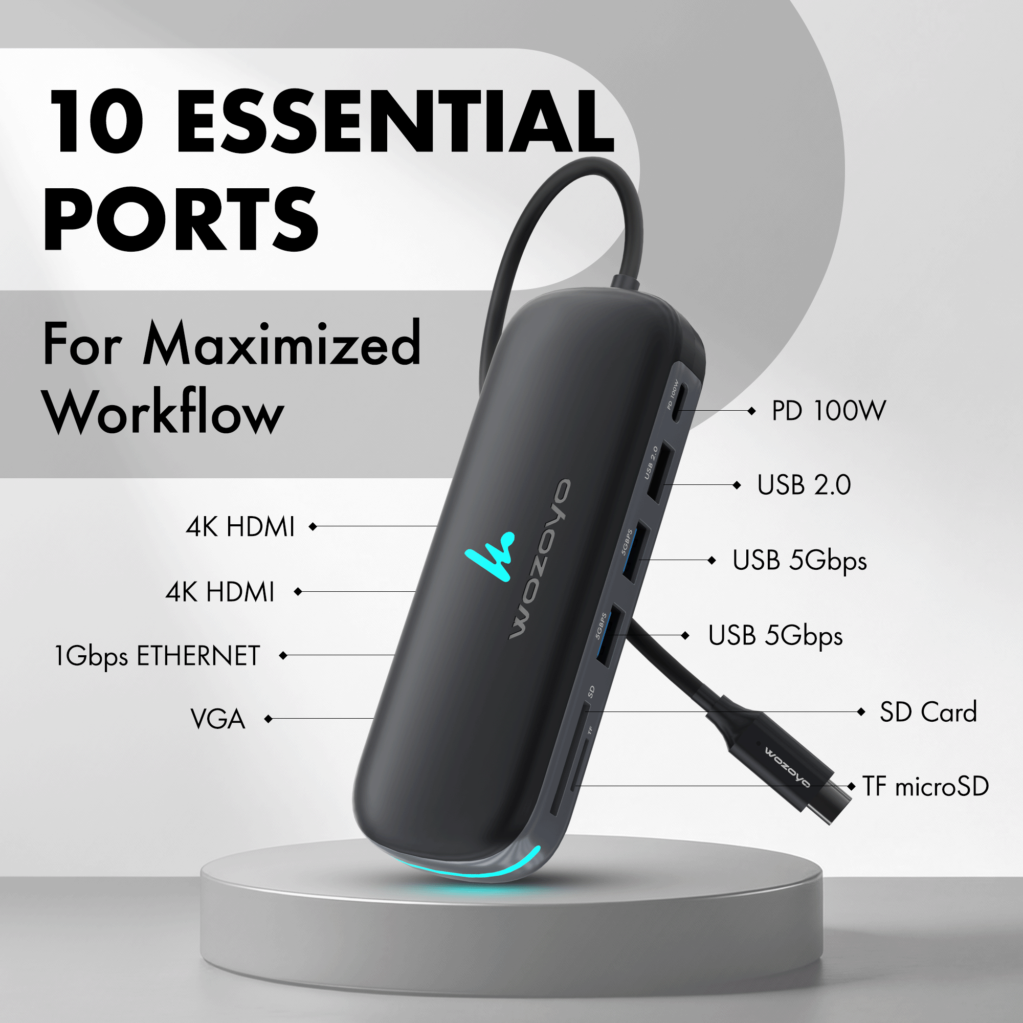 Type C 10 in 1 Docking Station, Series 1