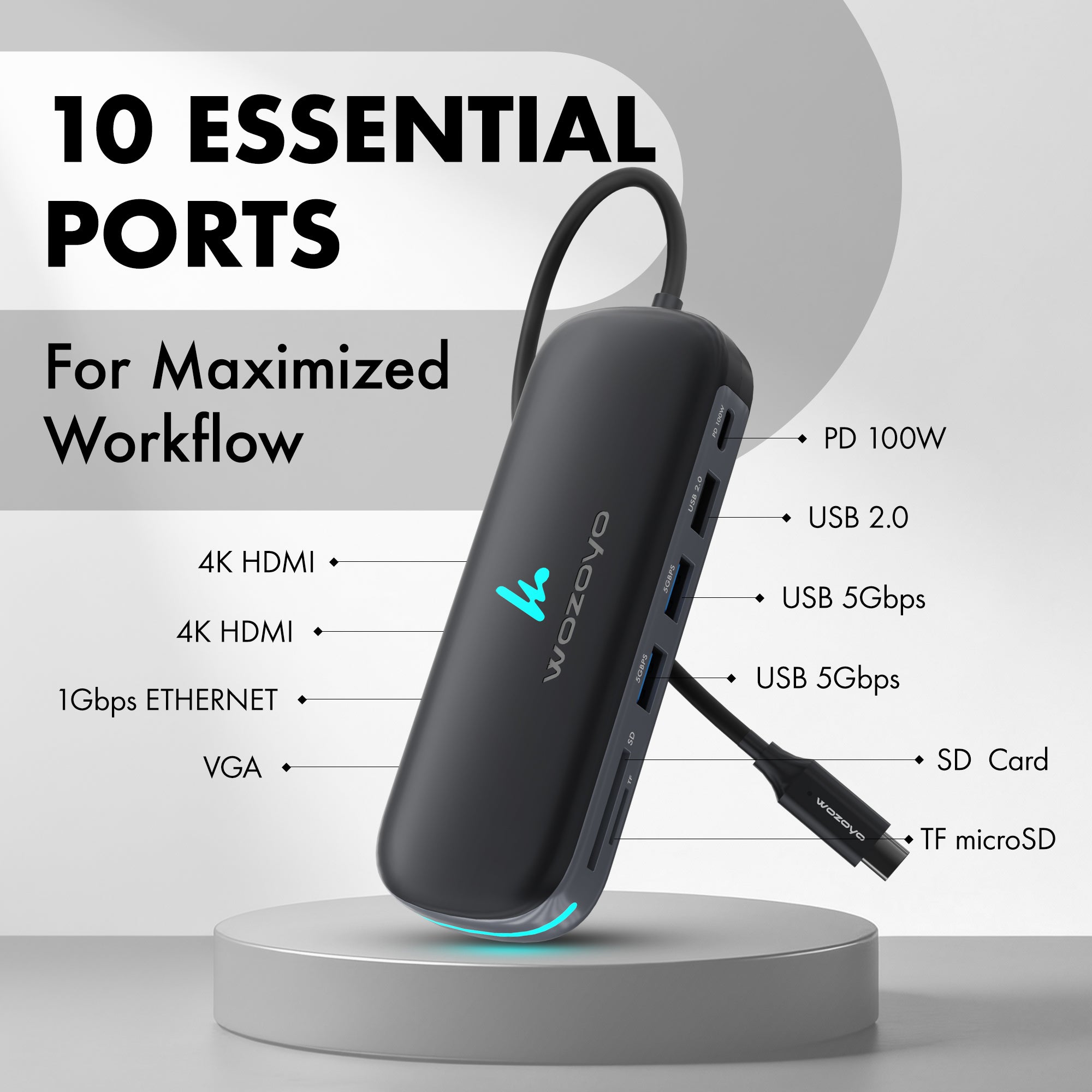 Type C 10 in 1 Docking Station, Series 1