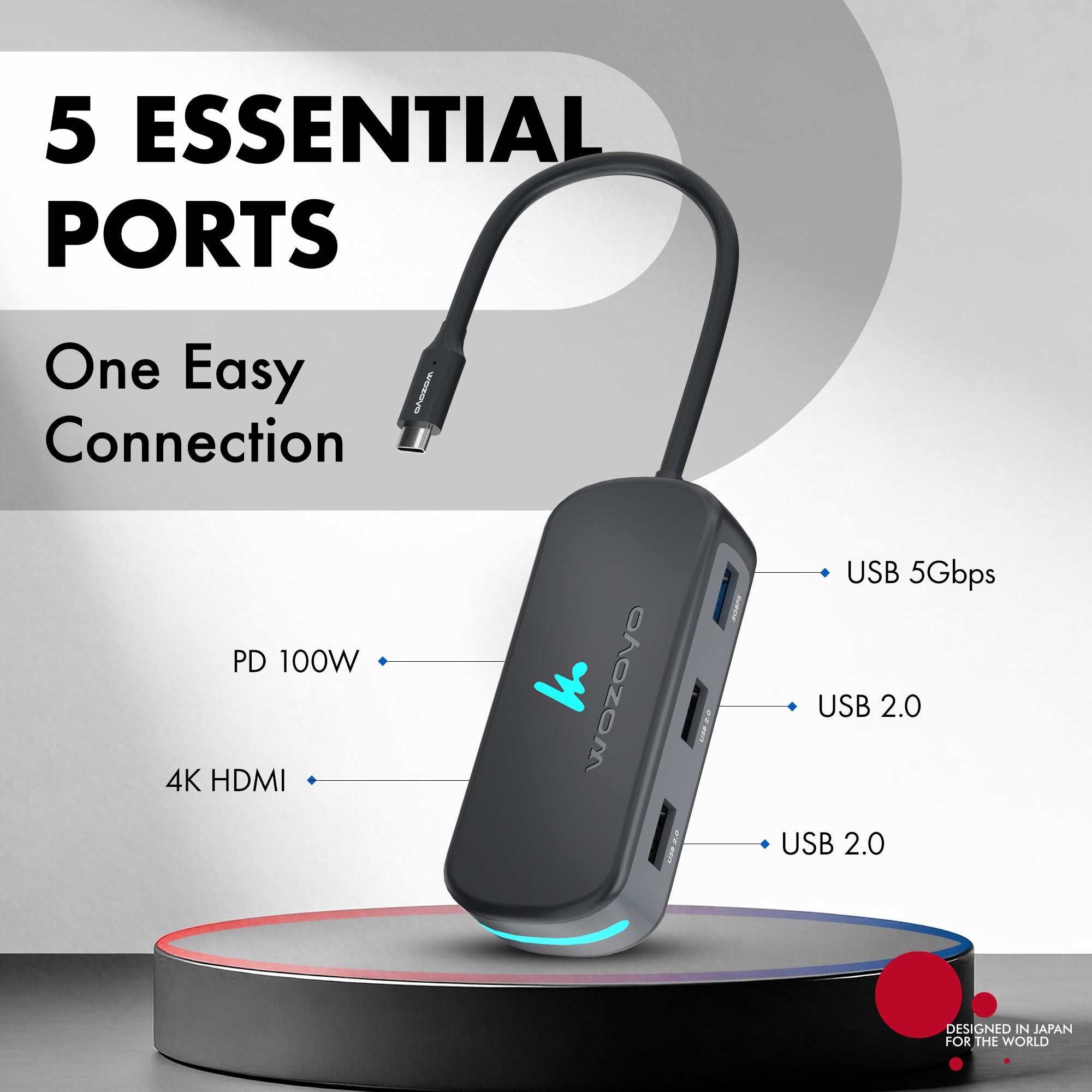 Type C 5 in 1 Docking Station, Series 1