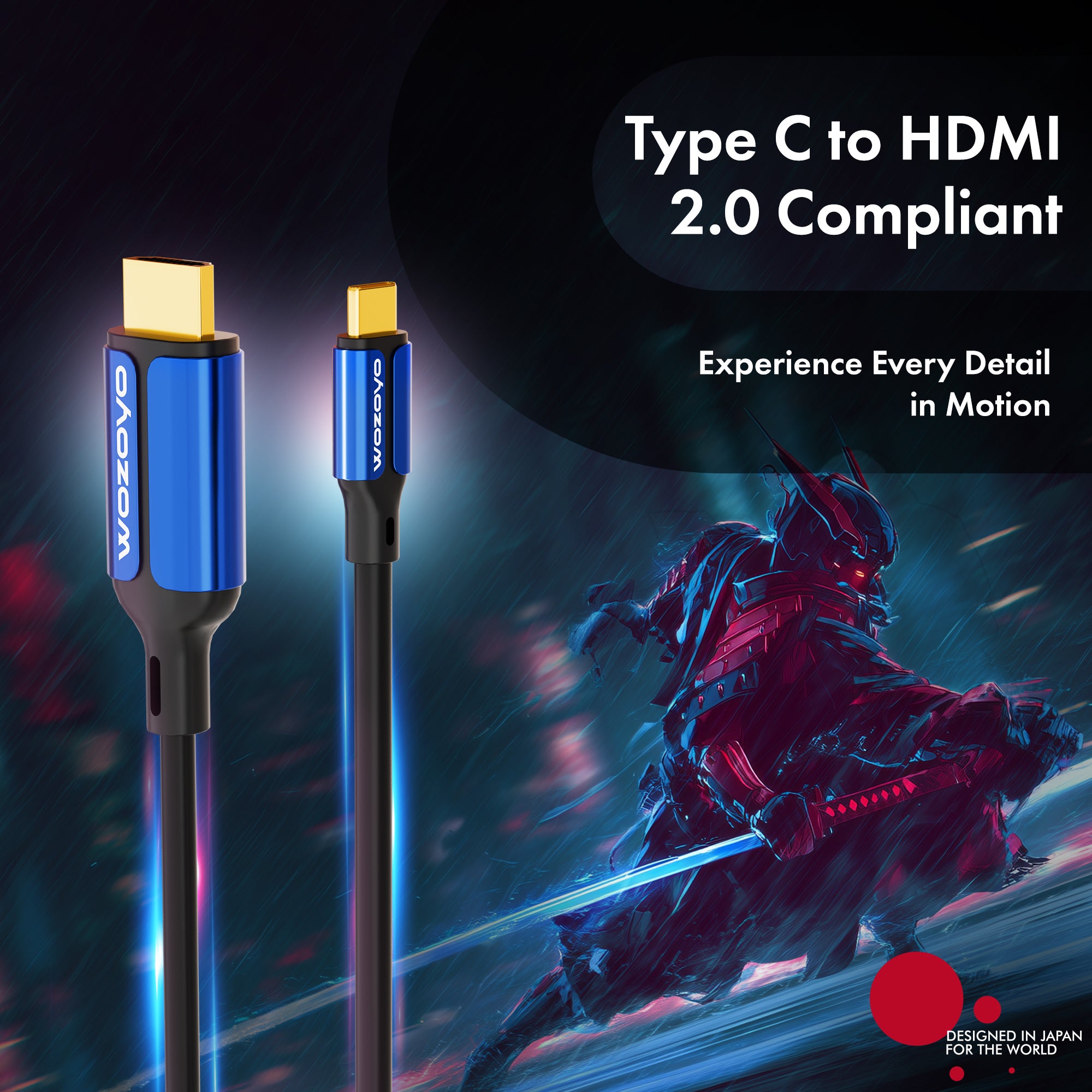 Type C to HDMI Cable 2.0 Compliant - 2 Meter, Series 1
