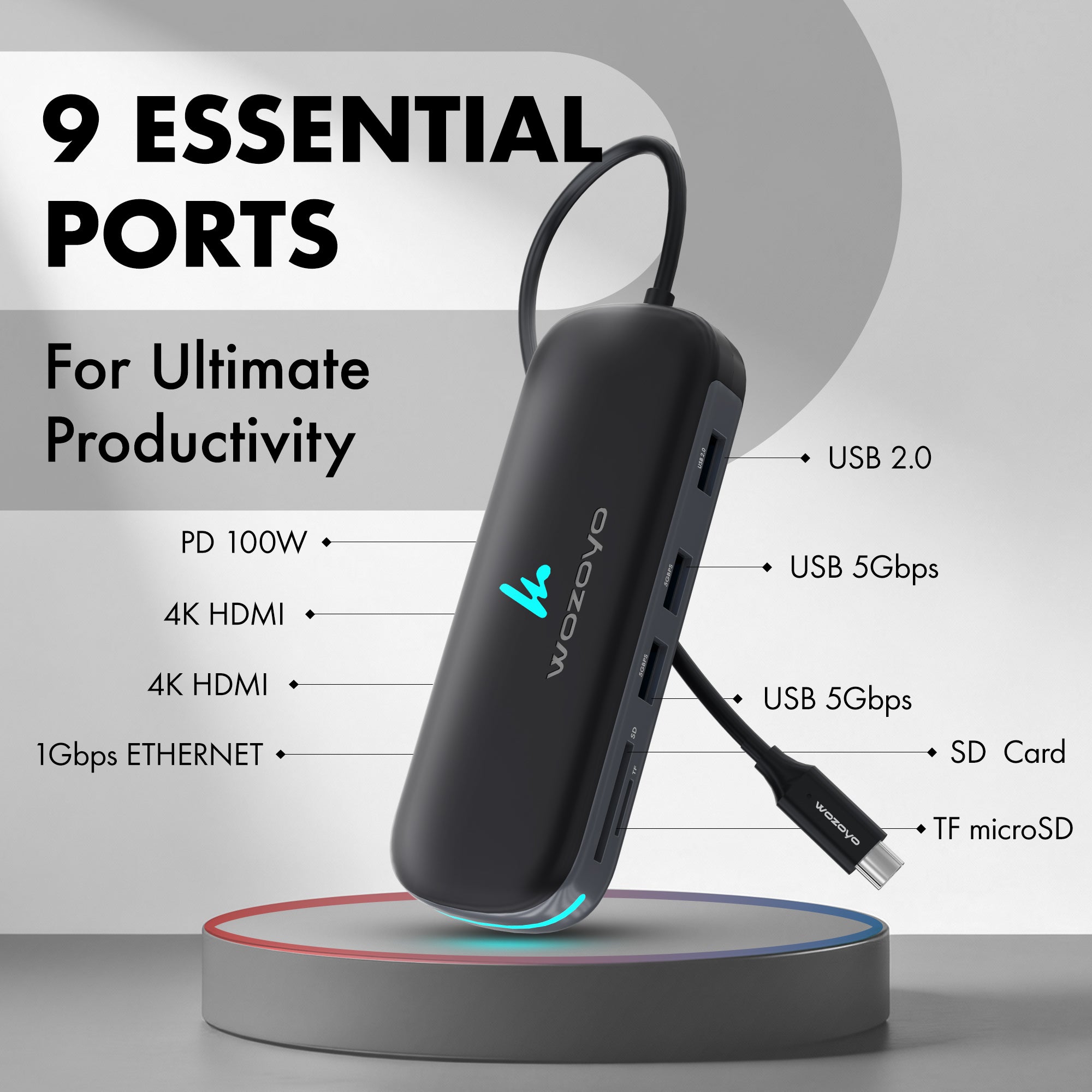 Type C 9 in 1 Docking Station, Series 1