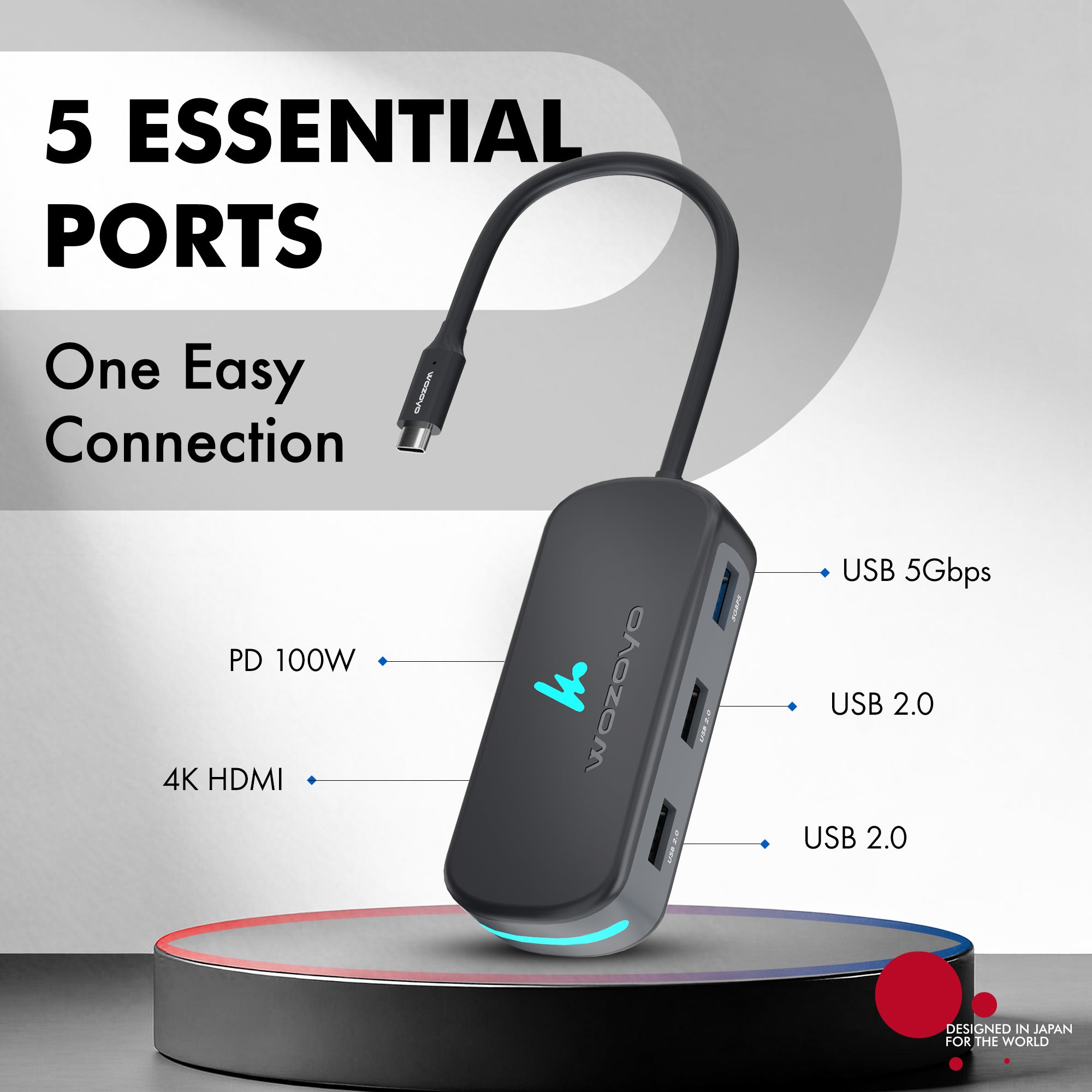 Type C 5 in 1 Docking Station, Series 1