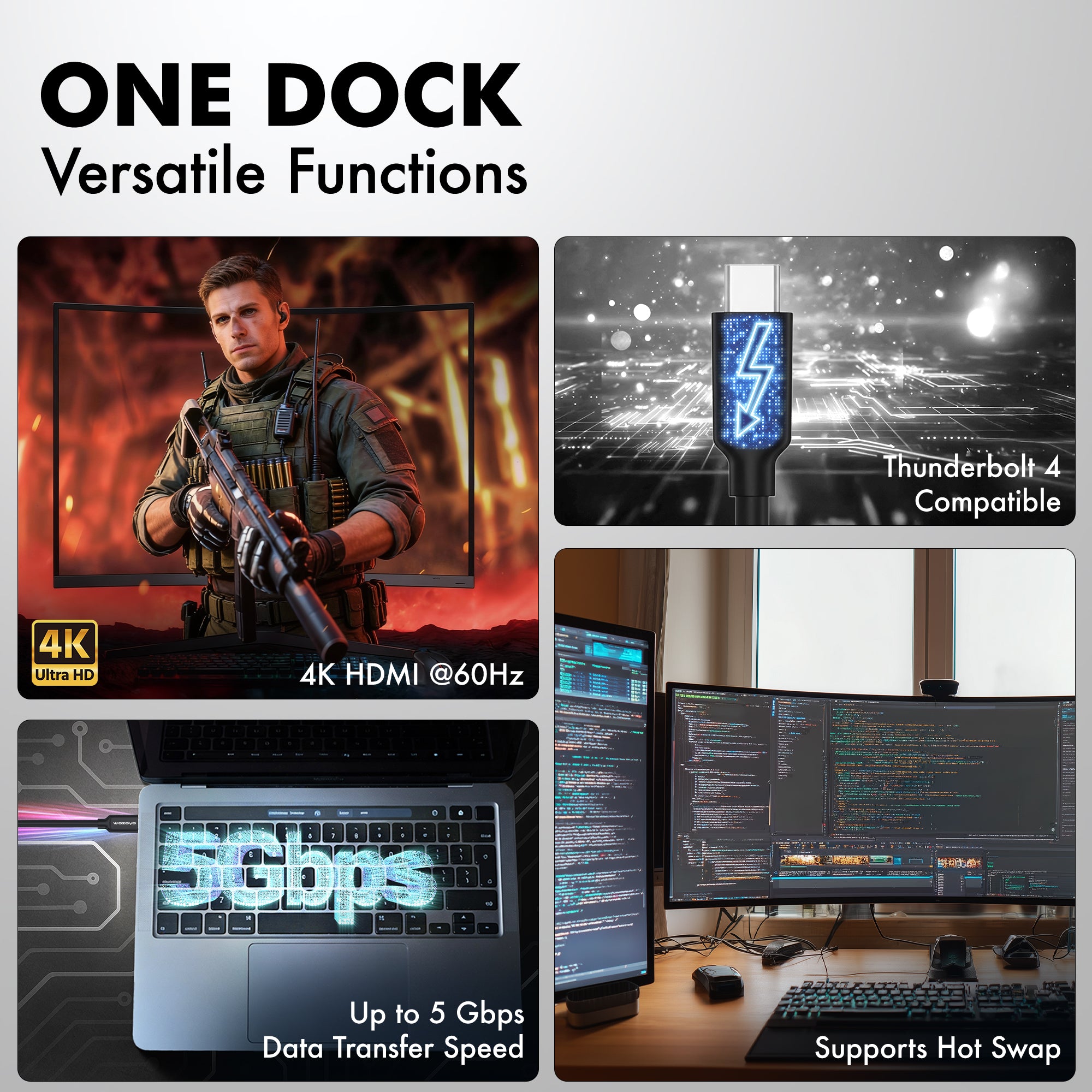 Type C 5 in 1 Docking Station, Series 1