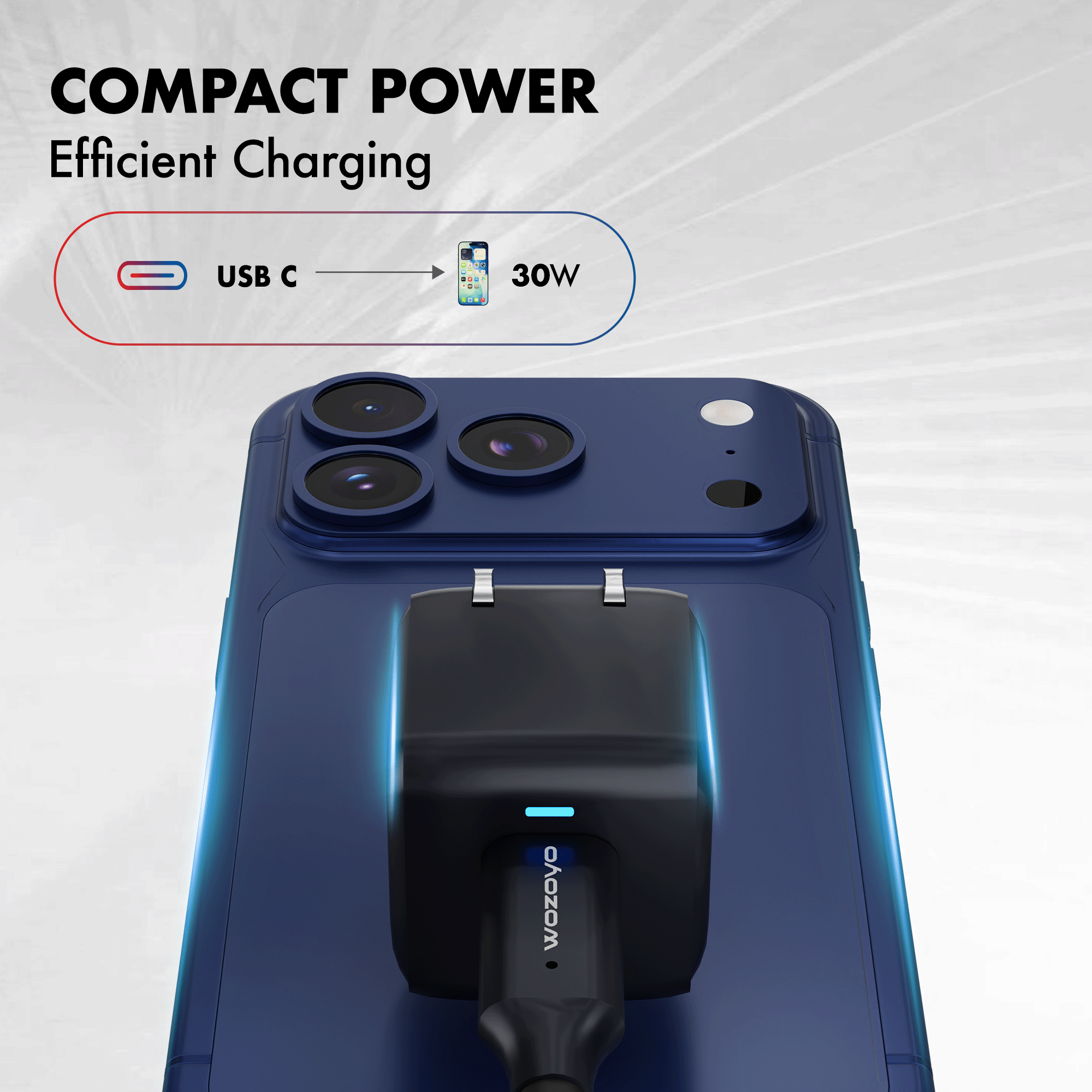 PD 30W GaN Charger, Black, Series 1