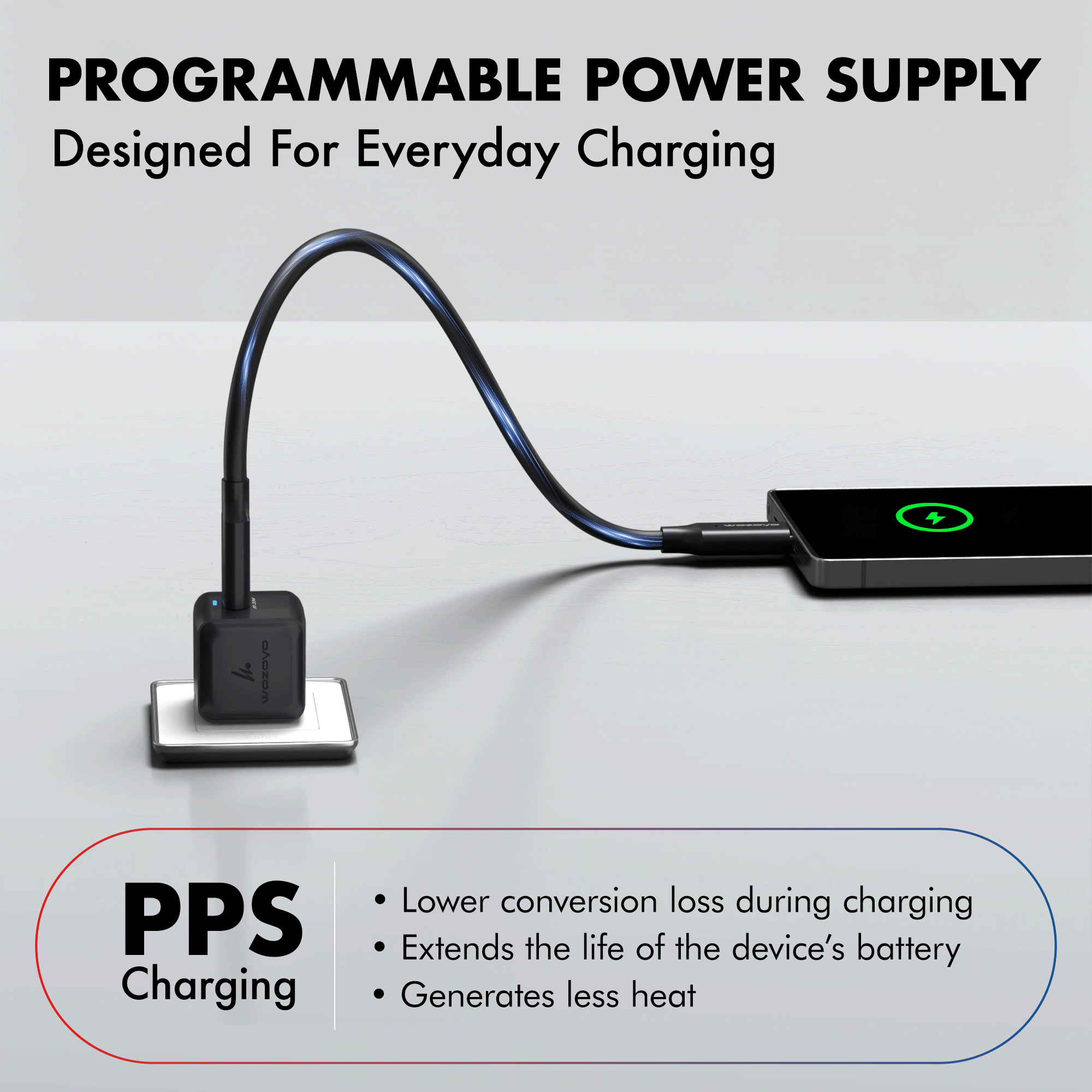 PD 30W GaN Charger, Black, Series 1