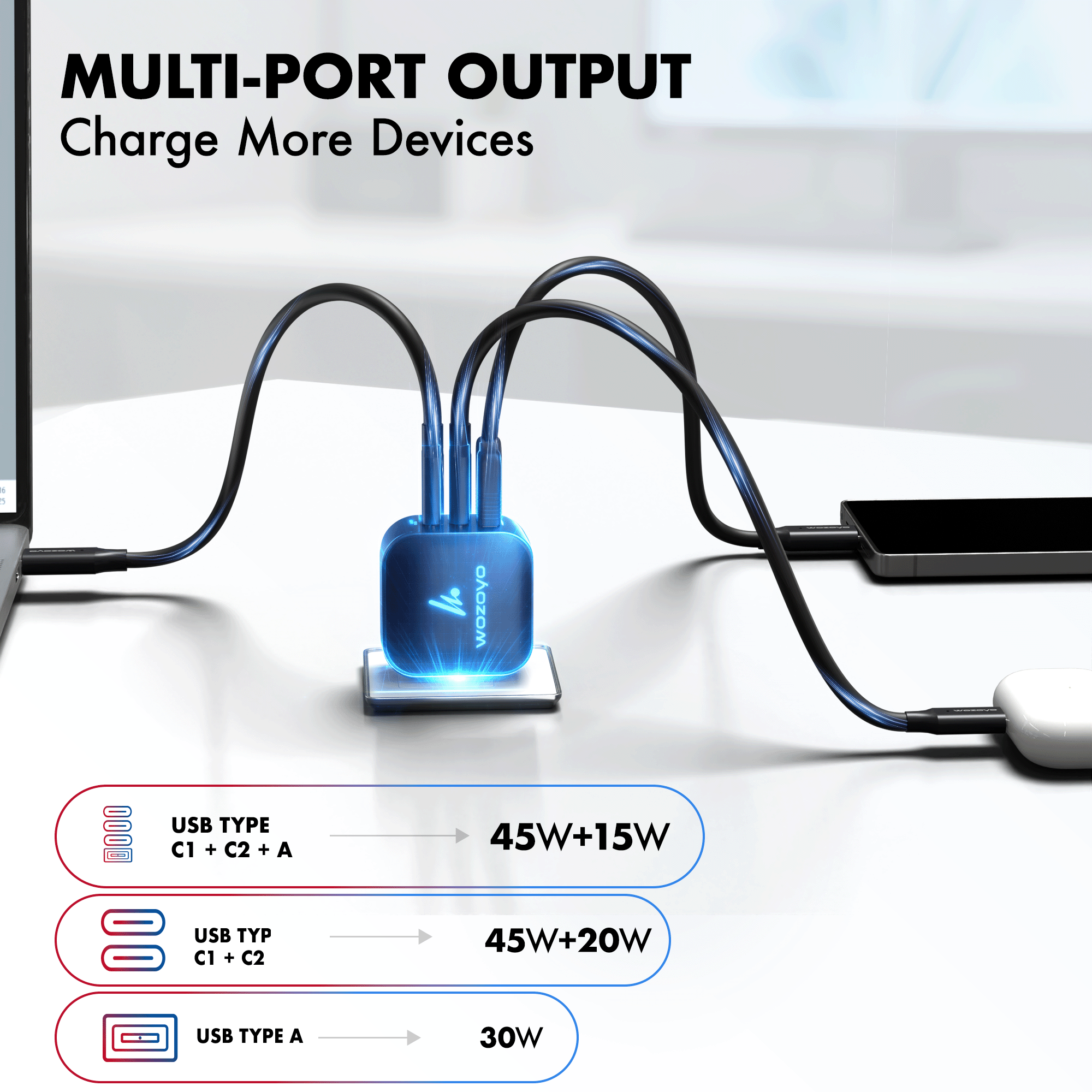 PD 65W GaN Charger, Black, Series 2