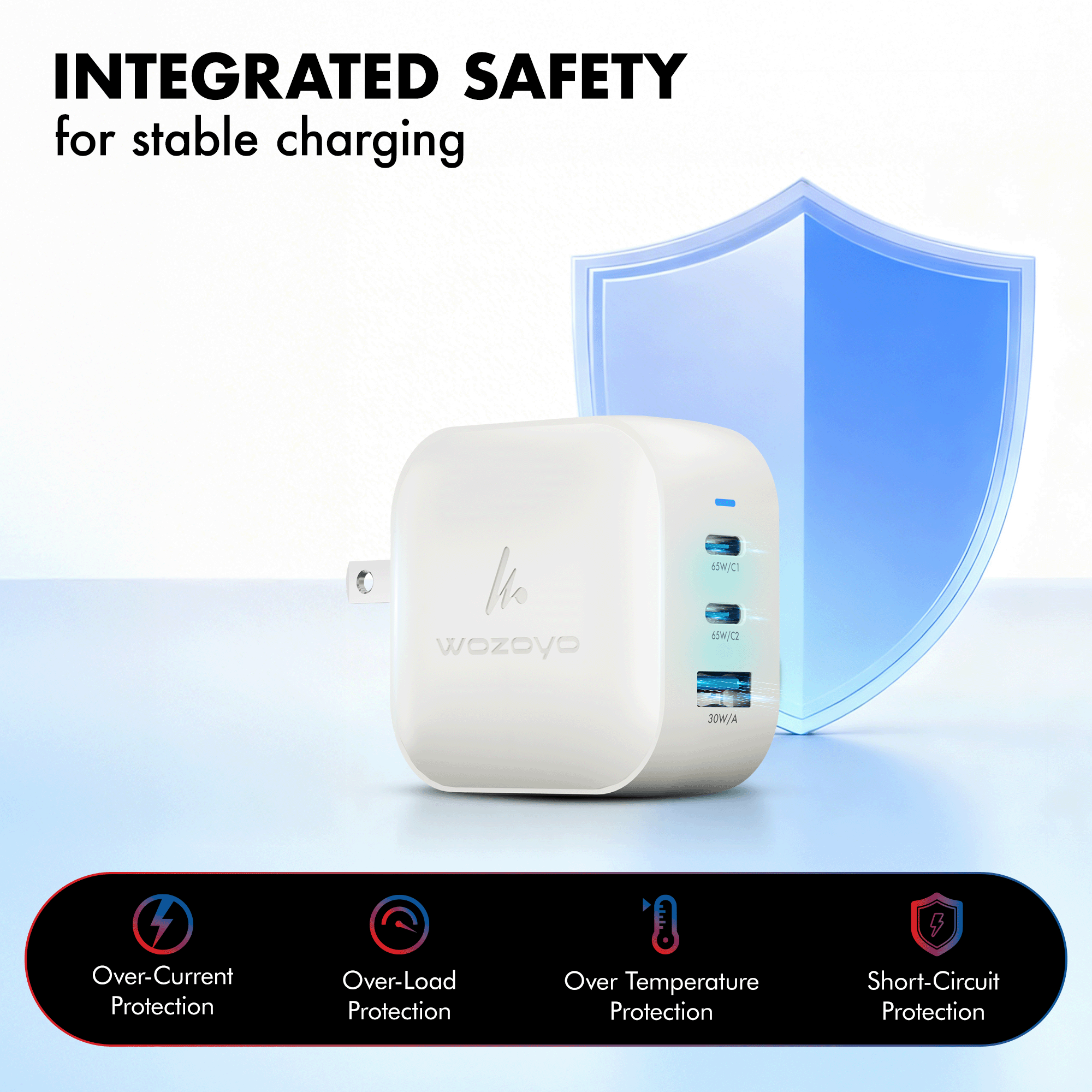 PD 65W GaN Charger, White, Series 2