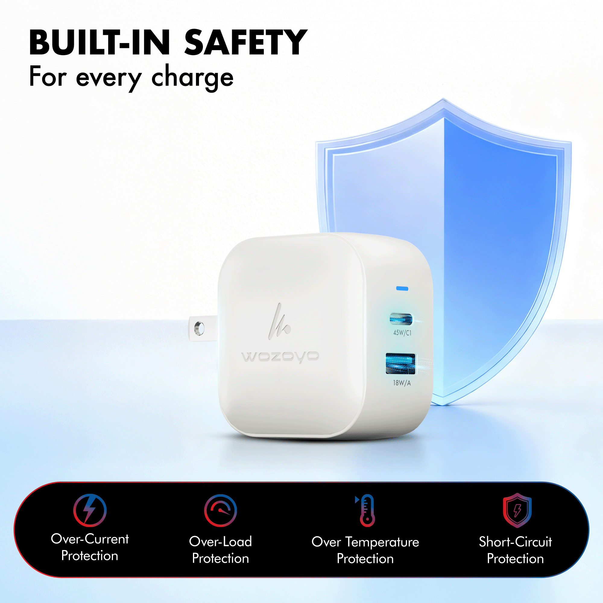 PD 48W GaN Charger, White, Series 2