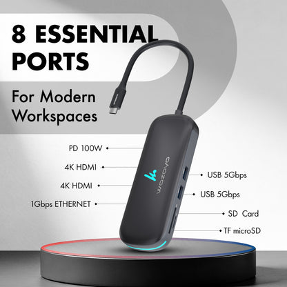 Type C to 8 in 1 Docking Station, Series 1