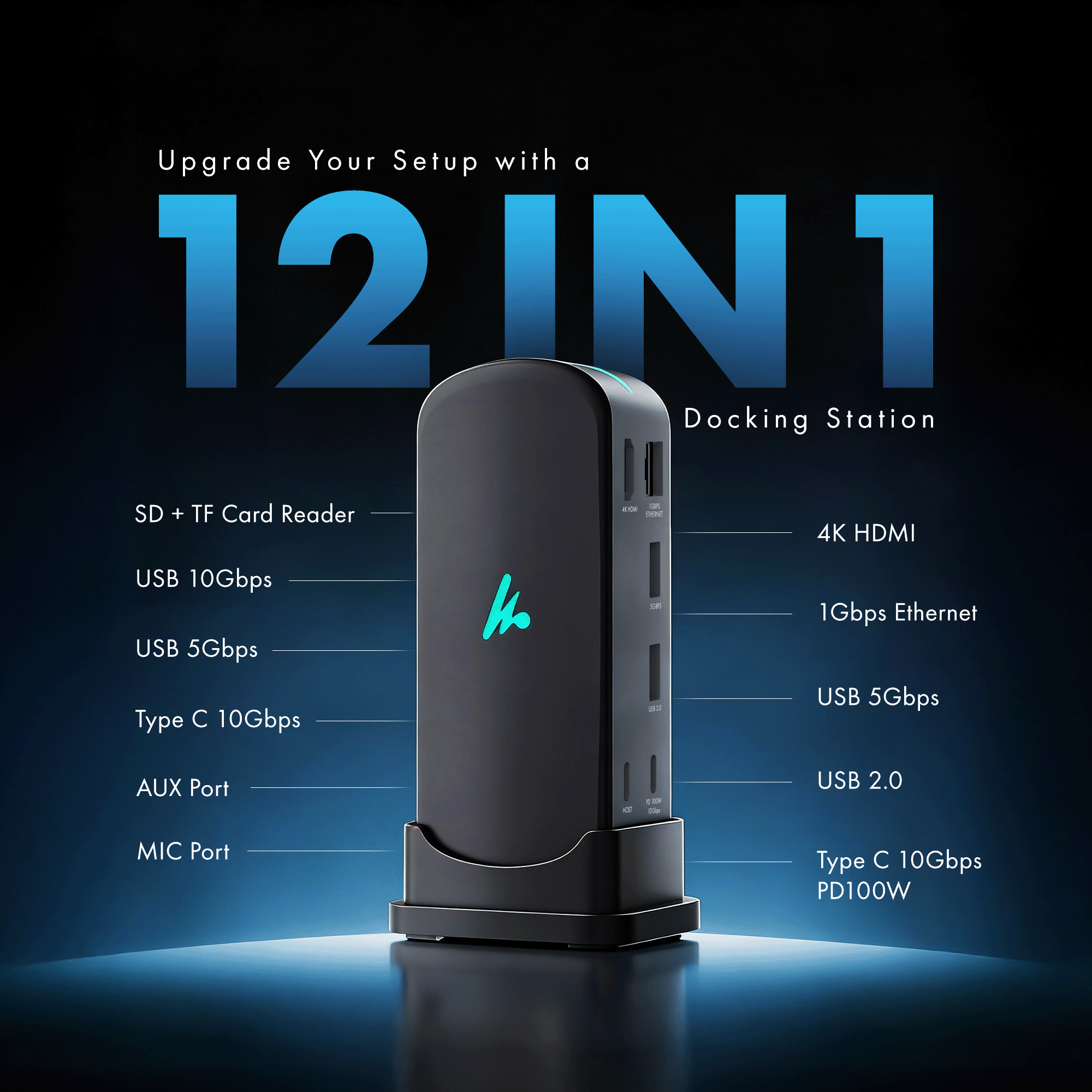 Type C 12 in 1 Docking Station, Series 1