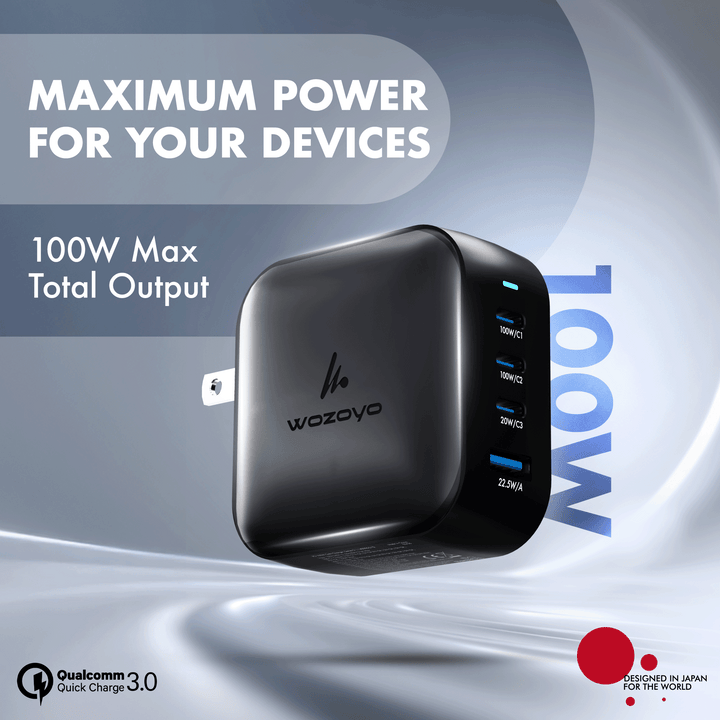 PD 100W GaN Charger, Black, Series 2