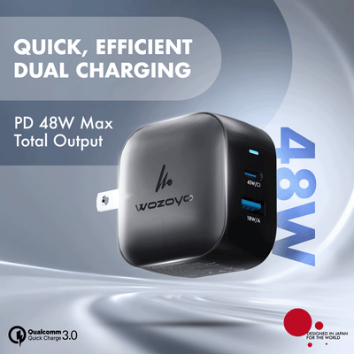 PD 48W GaN Charger, Black, Series 2