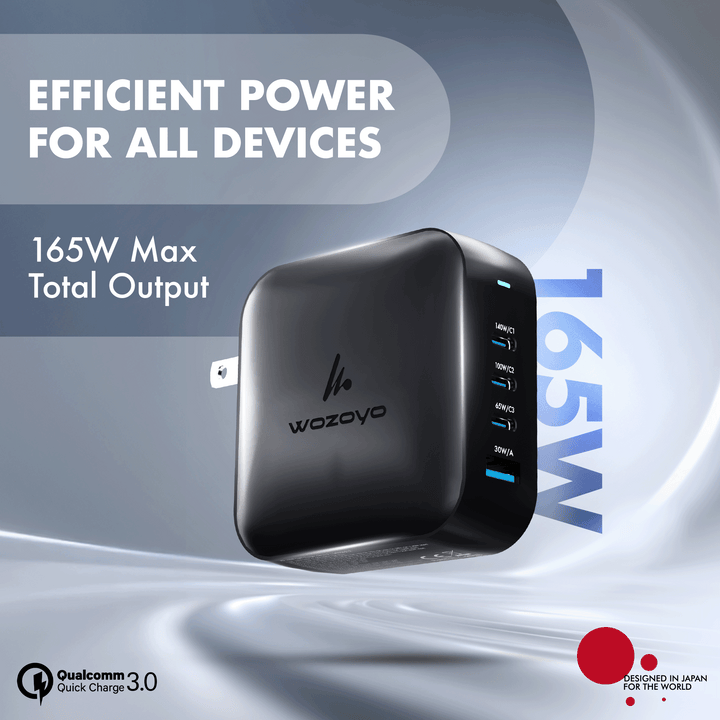 PD 165W GaN Charger, Black, Series 2