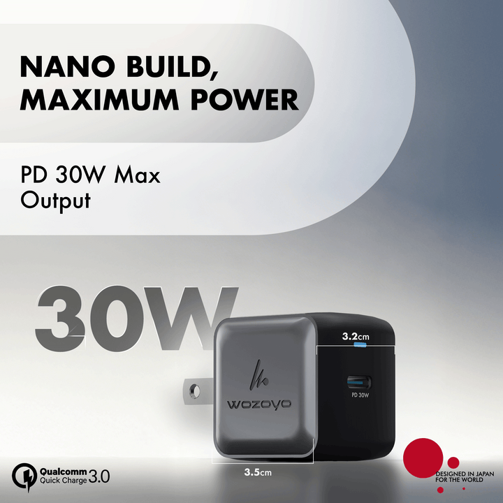 PD 30W GaN Charger, Black, Series 1