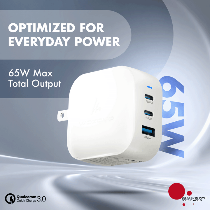 PD 65W GaN Charger, White, Series 2