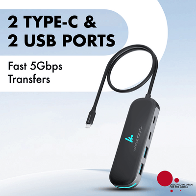 Type C to 2 Port Type C & 2 port USB 3.2 Hub, Series 1