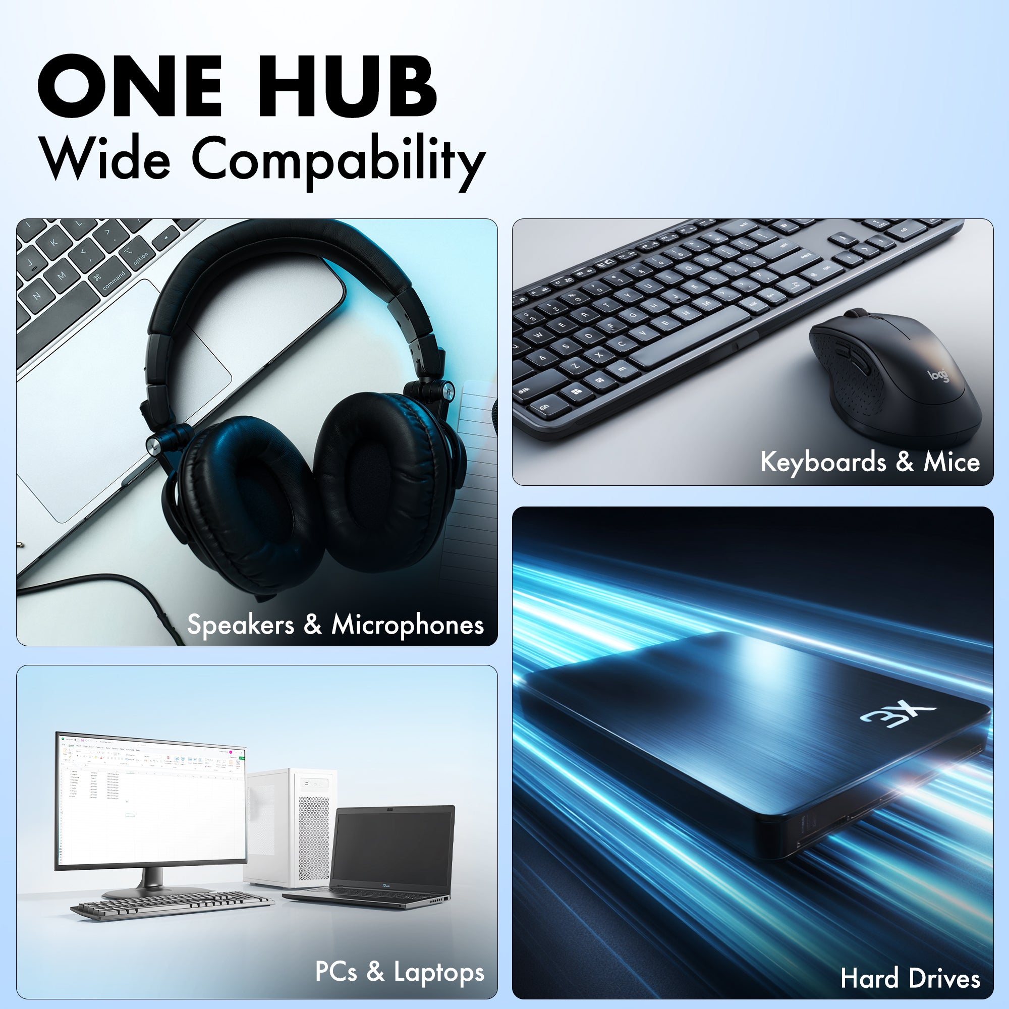 Type C to 4 Port USB 3.2 Hub, Series 1