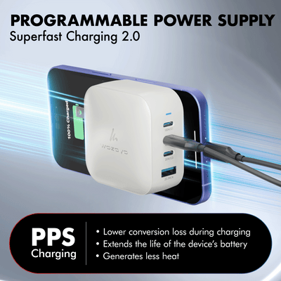 PD 100W GaN Charger, White, Series 2