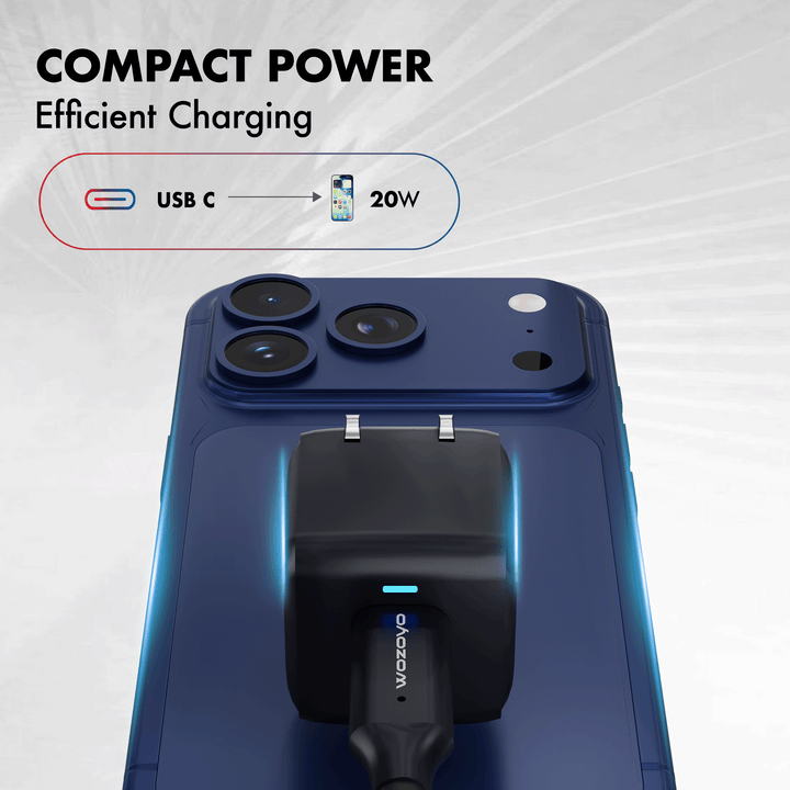 PD 20W GaN Charger, Black, Series 1