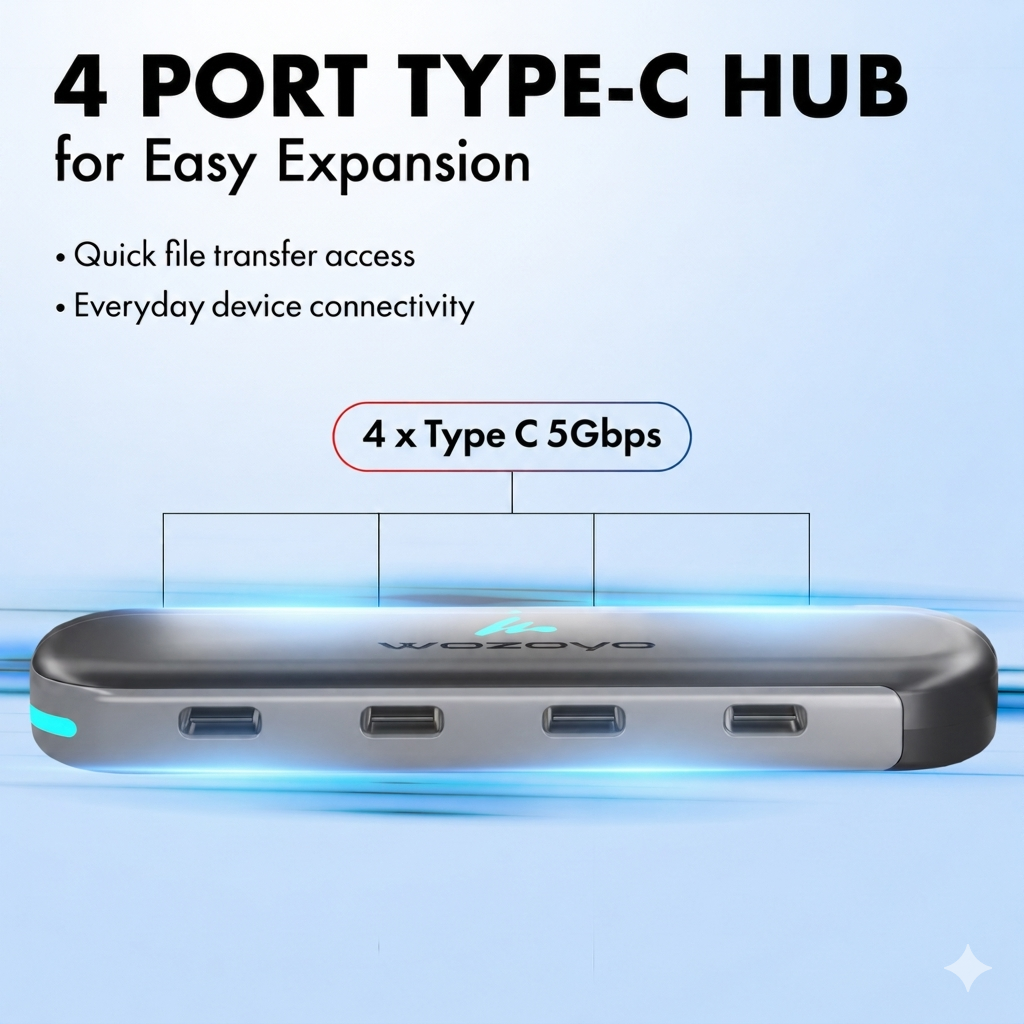 Type C to 4 in 1 Type C Hub, Series 1