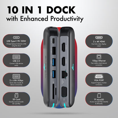 Type C 10 in 1 Docking Station, Series 1
