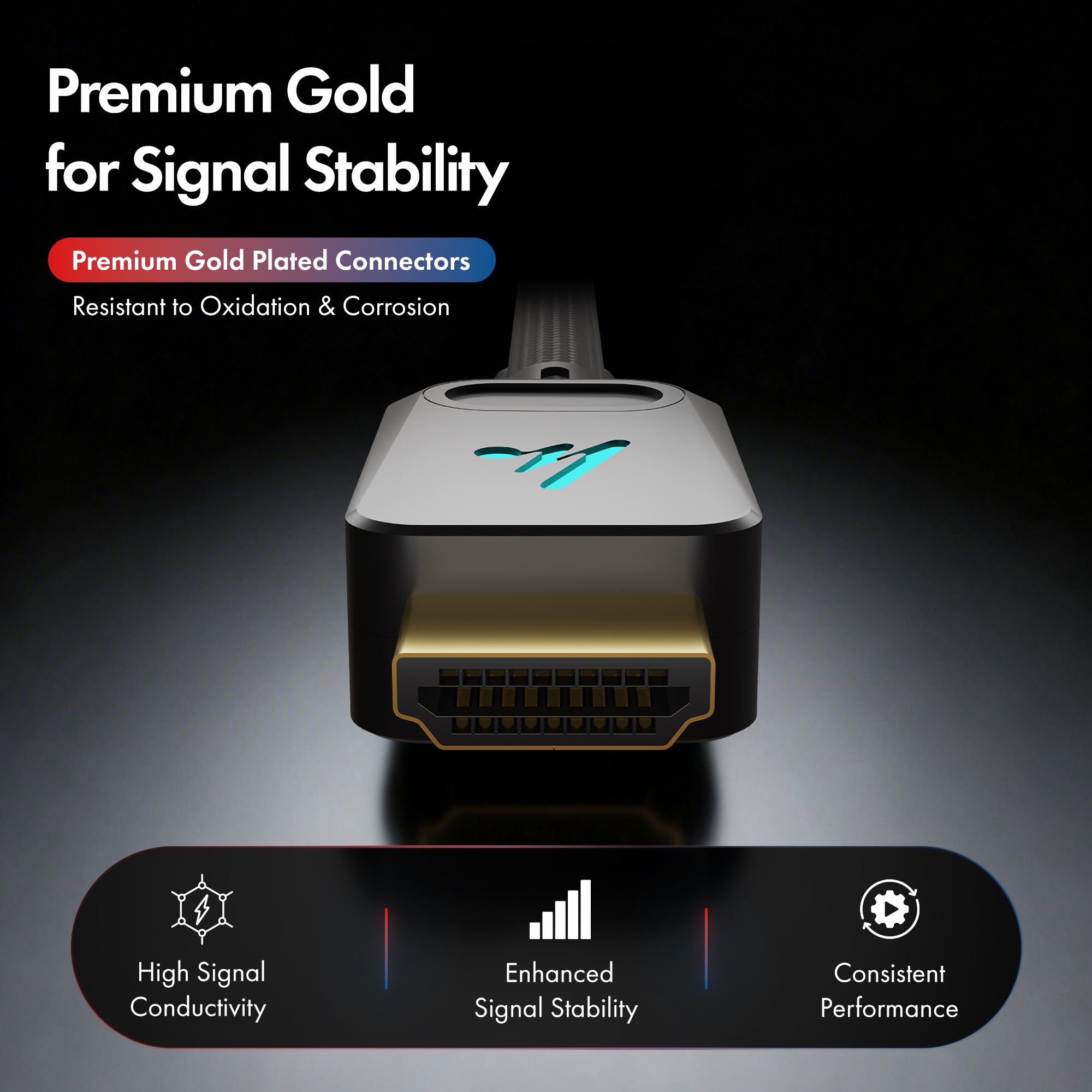 HDMI Cable with LED 2.1 Compliant - 2 Meter, Series 2