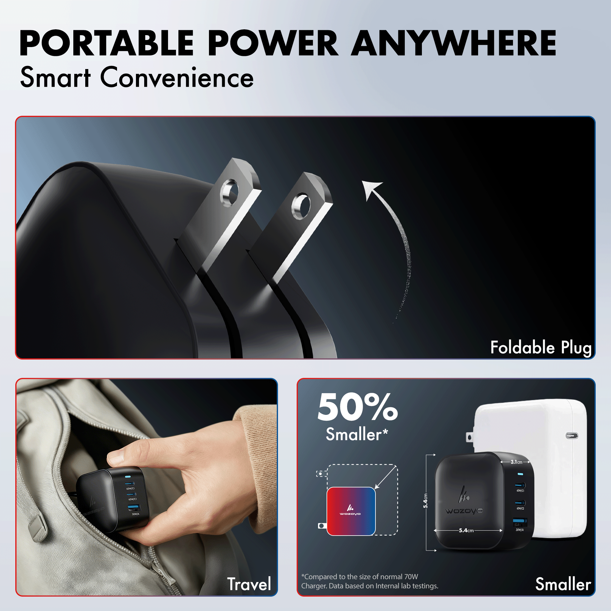 PD 65W GaN Charger, Black, Series 2