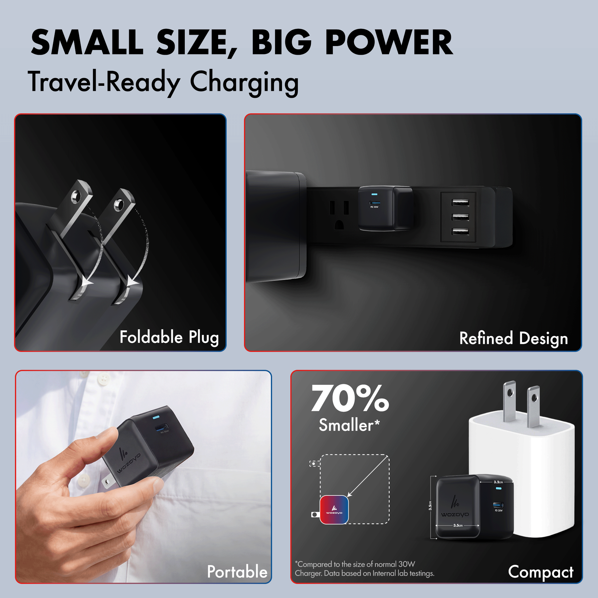 PD 30W GaN Charger, Black, Series 1