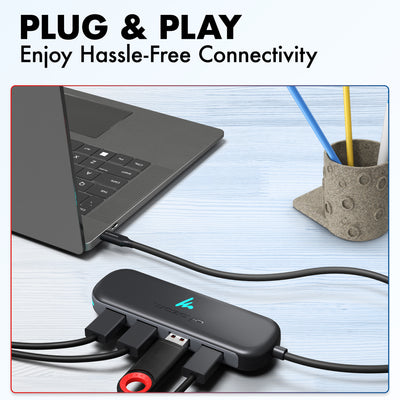 Type C to 4 Port USB 3.2 Hub, Series 1