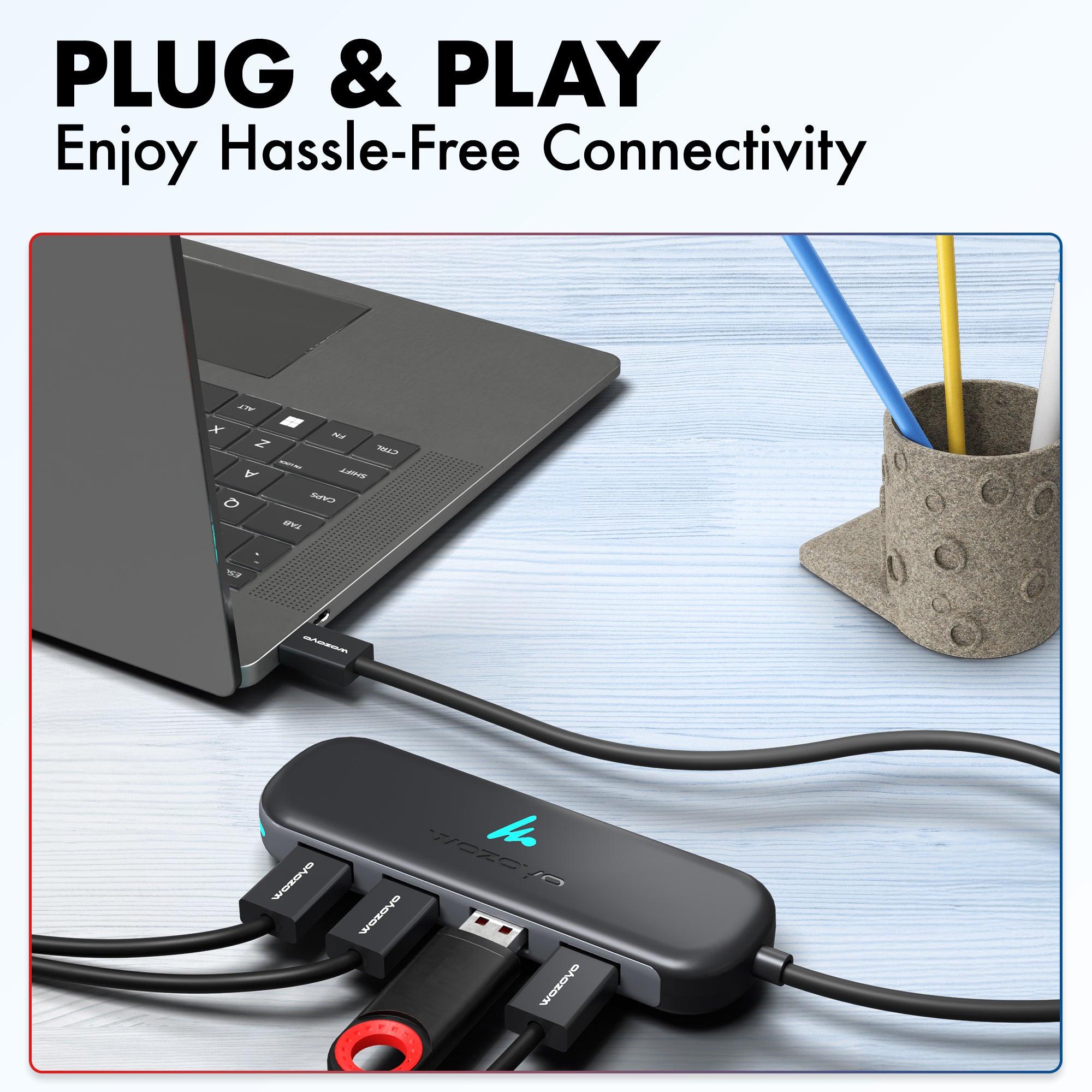 USB to 4 Port USB 3.2 Hub, Series 1