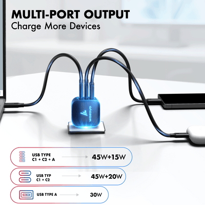 PD 65W GaN Charger, Black, Series 2