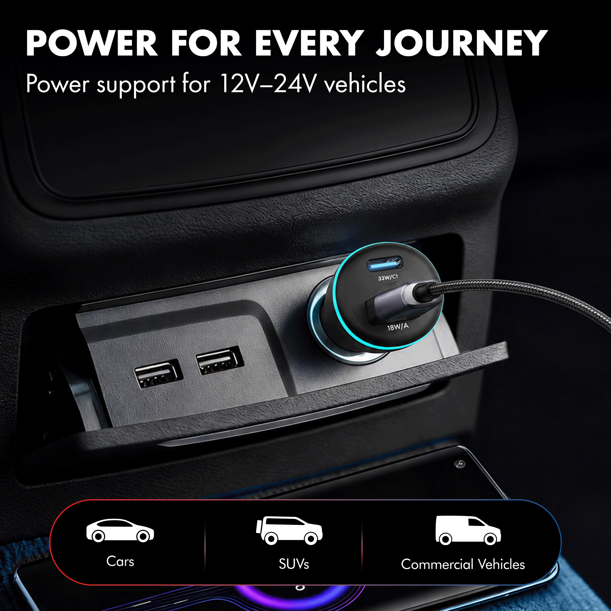 PD 51W Car Charger, Series 1