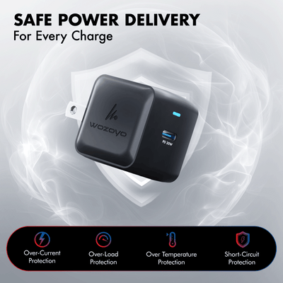PD 30W GaN Charger, Black, Series 1