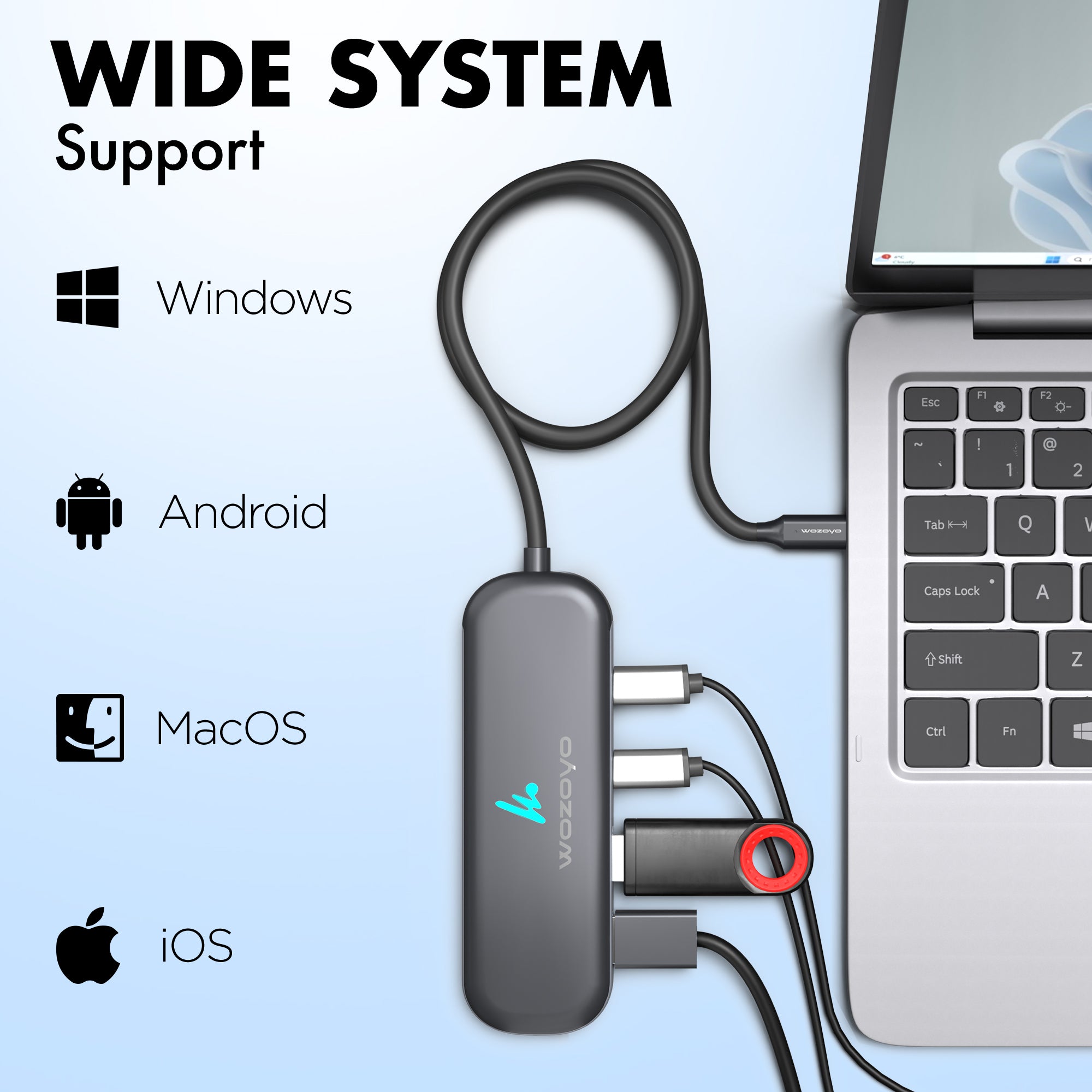 Type C to 2 Port Type C & 2 port USB 3.2 Hub, Series 1