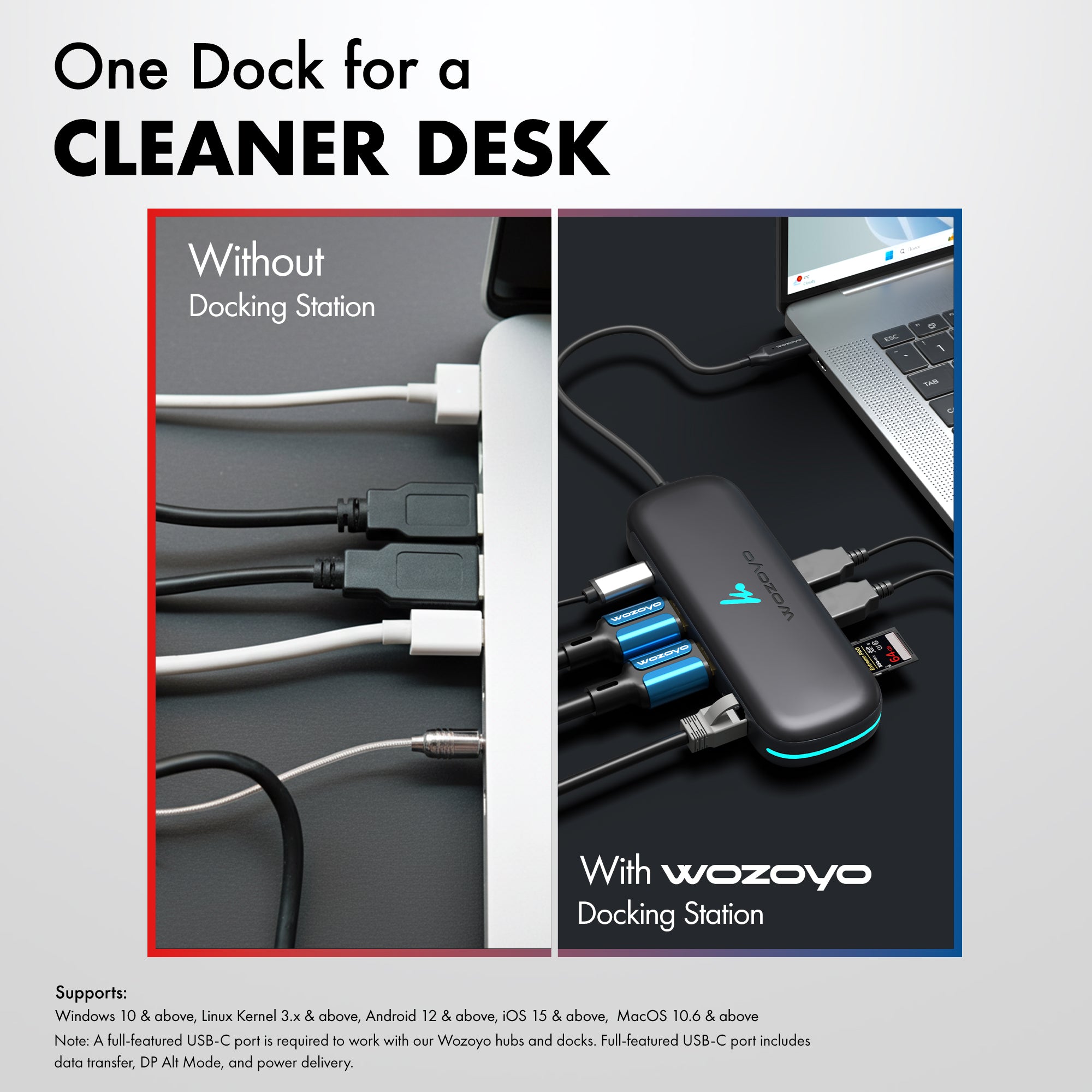 Type C to 8 in 1 Docking Station, Series 1