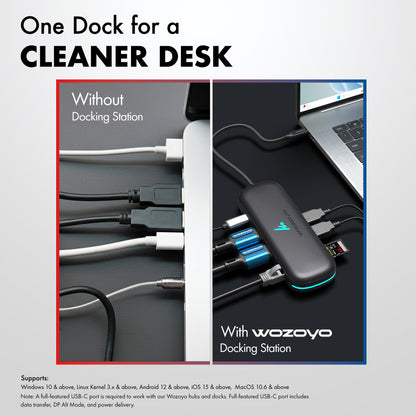 Type C to 8 in 1 Docking Station, Series 1