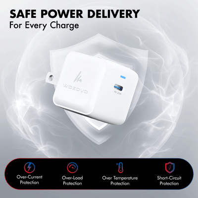 PD 20W GaN Charger, White, Series 1