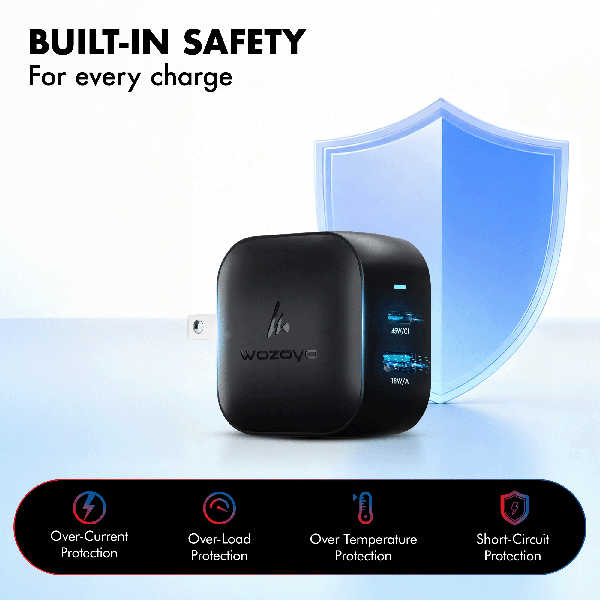 PD 48W GaN Charger, Black, Series 2