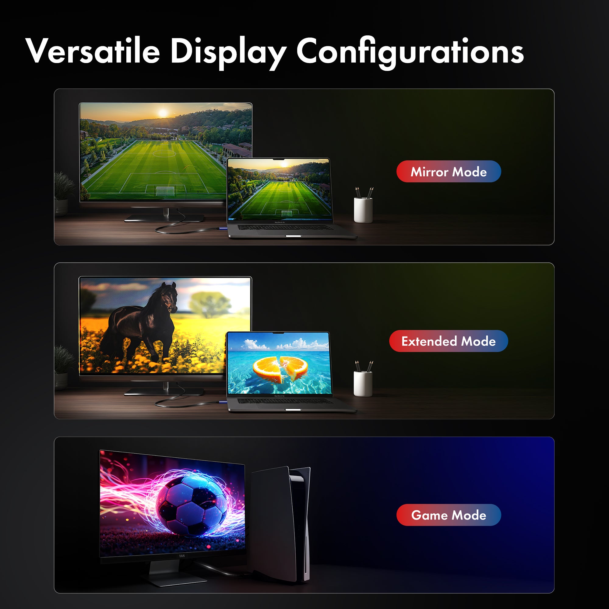 HDMI Cable with LED 2.1 Compliant - 3 Meter, Series 2