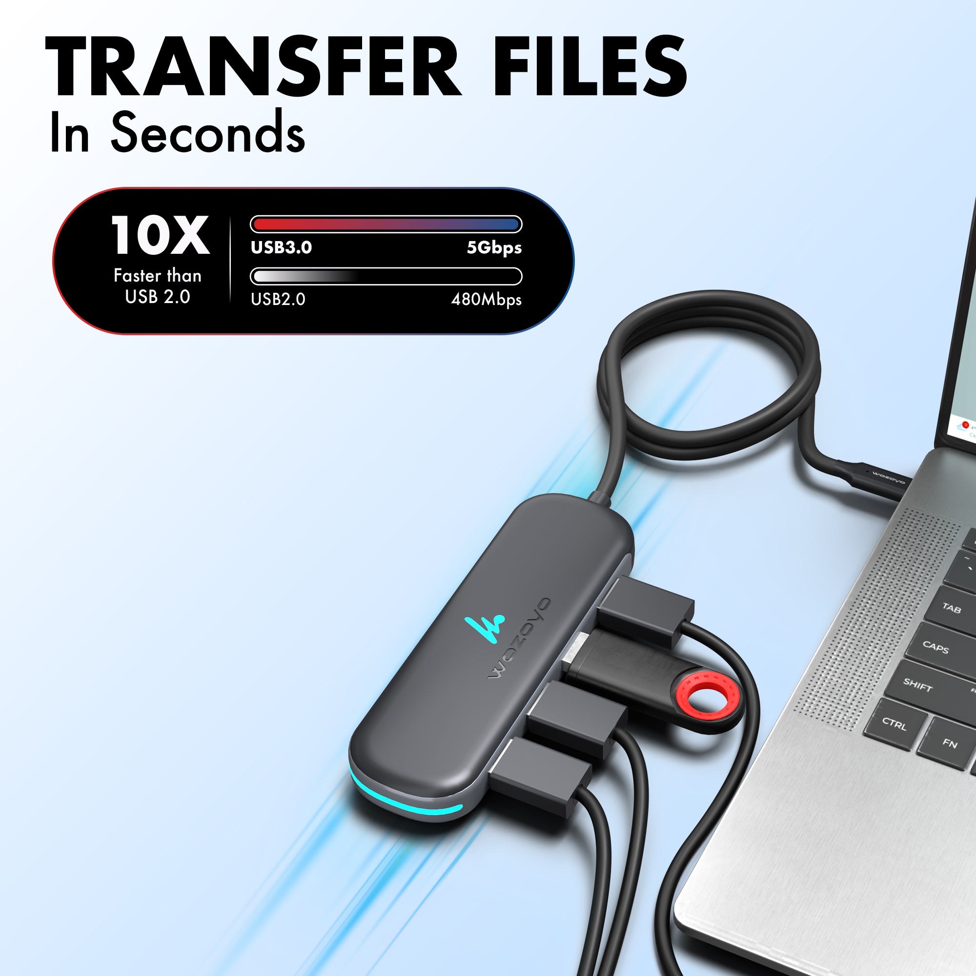Type C to 4 Port USB 3.2 Hub, Series 1